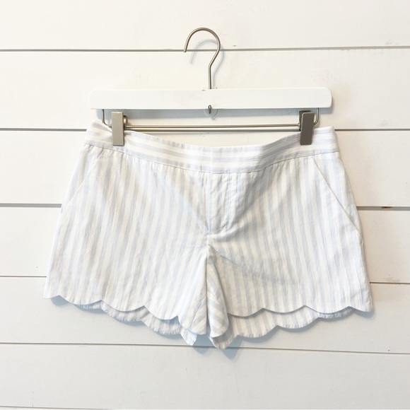 Club Monaco | Stripped Scalloped Shorts Size 2 - Picture 1 of 7